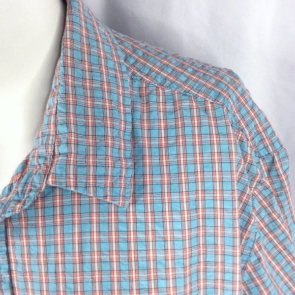 G.H. Bass & Co. Plaid Shirt Mens Size XL Short Sleeve Button Down - Picture 5 of 7